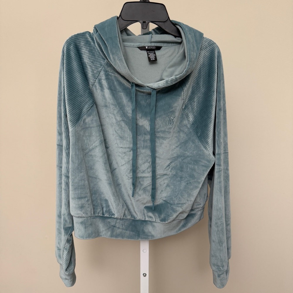 Victoria's SecretTRACKSUIT SET Hoodie+jogger SAGE green VELOUR  Top S/ bottom XS - Picture 4 of 11